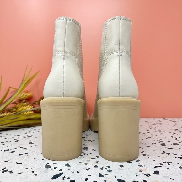 Dolce Vita Caster Ivory Lug Sole Midi Block Heel Women’s Leather Boots Sz 8.5 - Picture 8 of 12
